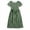 Army Green, variant on REDARER Girls' Striped Dress, Short Sleeve Two-Tone Stripe A-Line Midi Dress, Casual Princess Dress for Kids,11-12 Years