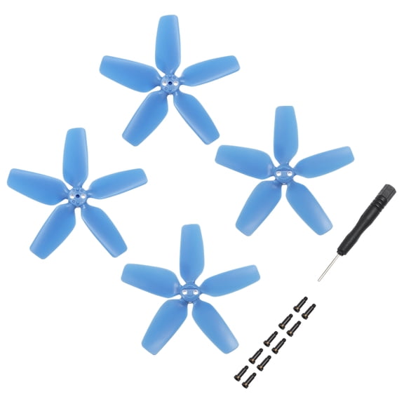 4 Pcs Low Noise Propellers 2.8 Inch Blue Drone Blades Propeller Replacement
