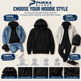 thumbnail image 6 of Pukka Blanks Unisex Heavyweight 300 GSM Fleece Hoodie Navy X-Large, 6 of 7