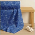 thumbnail image 4 of Soimoi Blue Cotton Voile Fabric Artistic Flower Mandala Printed Fabric 1 Yard 56 Inch Wide, 4 of 7