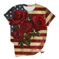 thumbnail image 4 of 250th Independence Day Tops for Women 2026 American Flag Graphic Patriotic Tee Shirts 4th of July Short Sleeves Tunic, 4 of 5