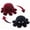 Maroon + Black 1-piece that can change colors, variant on Reversible Octopus Plushie 7.8 -Inch Crying Eyes Two-Sided Flip Plush Toy with Embroidered Details Cute Mini Collectible Plush for Kids, Teens, and Adults