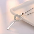 thumbnail image 4 of MIADEAL Keys to the Kingdom Necklaces in Gift Box, Cubic Zirconia, 925 Sterling Silver, 4 of 5
