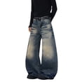 thumbnail image 2 of Conairie Big And Tall Jeans for Men Casual Stretch Denim Pants Solid Comfortable Street Workwear Classic Jeans Trousers Blue XXXL, 2 of 6
