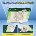 thumbnail image 3 of 3in1 Rotating Stand Case for Samsung Galaxy Tab S9+ 12.4 inch SM-X810 with Hand/Shoulder Strap, Shockproof Rugged, Green, 3 of 7
