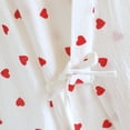 thumbnail image 6 of Womens Bath Robe Kimono Printed Weave Loungewear Sleepwear for Women,White,M, 6 of 8