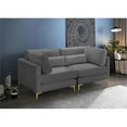 thumbnail image 3 of Meridian Furniture Julia Gray Velvet Modular Sofa, 3 of 5