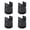 Black Height adjusta, variant on 4Pcs Heavy Duty Chair Sofa Table Raiser Adjustable Chair Risers Bed Table Raiser Feet Leg Lift Furniture Raisers