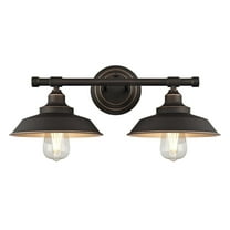 Westinghouse Lighting 6354800 2 Light Wall Oil Rubbed Bronze Finish with Highlights & Metal Shades