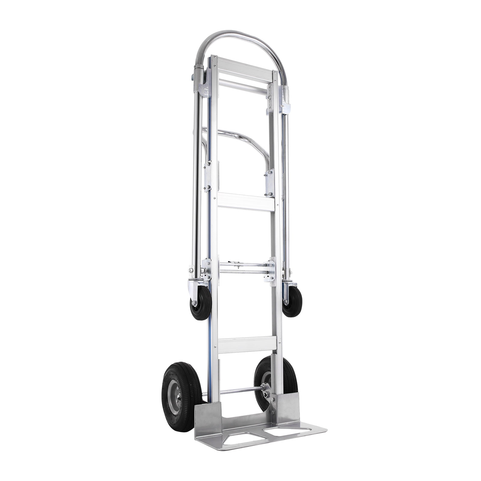 【US Fast】2in1 Aluminum Hand Truck Convertible Foldable Dolly 4 Wheel Cart 770LBS 