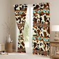 thumbnail image 3 of Castle Fairy Cow Bull Print Blackout Curtains Set of 2 (52x84 Each) for Women Men Teenagers,Farmhouse Animal Window Curtains,Bohemian Aztec Curtains and Drapes,Breathable Home Decor, 3 of 6