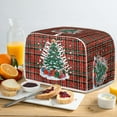 thumbnail image 4 of SEANTIVE 2 Slice Toaster Cover Christmas Tree Dustproof Kitchen Small Appliance Cover Quilted Toaster Bread Maker Cover Home Decoration Gifts, Xmas Buffalo Grid, 4 of 7