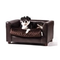 thumbnail image 1 of Sofá cama para mascotas Keet Fluffy Deluxe, color chocolate, pequeño, 1 of 5