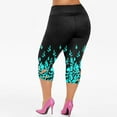thumbnail image 3 of Ketyyh-chn99 Women's Pants Leggings Fashion Leggings For Women Plus Size Leggings High Waist Stretchy Jeans Skinny Capris Pants Casual Pants Mint Green,XL, 3 of 4