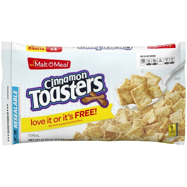 MaltOMeal Breakfast Cereal, Cinnamon Toasters, 37 Oz, Bag