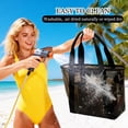 thumbnail image 2 of Mesh Beach Bag, Extra Large Beach Tote with Zipper Pocket Pool Bag for Cruise/Swim/Vacation Essentials, 2 of 7
