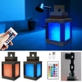 thumbnail image 3 of XMMSWDLA 16-Color Pixelated Lantern Night Light - Rechargeable LED Mood Lamp with Touch Switch & Remote Control, Mountable Wall/Table Light for Cosplay, Boys' Room Decor (Includes Chain & Bracket), 3 of 13