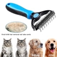 thumbnail image 4 of Cepillo de aseo para perros, peine desmatador multifuncional, herramienta de aseo para mascotas de doble cara JShteea El nuevo, 4 of 7