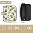 thumbnail image 4 of Hair Tool Organizer Bag with Heat Resistant Mat Removable Travel Storage Case for Hot Air Brushes Curling Irons Watercolor Coconuts Pattern, 4 of 8