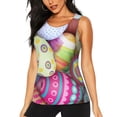 thumbnail image 2 of Picia Colorful Easter Eggs Pattern Women's Workout Tank Top,Breathable Activewear,Slim Fit Athletic Top,Versatile Workout Moisture-wicking top-XX-Large, 2 of 9