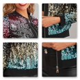 thumbnail image 5 of Women's Sequin Panel Multicolor Metallic Style Jacket, 5 of 5
