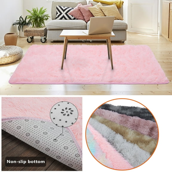 Area Rugs, Shaggy Carpet Super Soft Fluffy Shag Rug Floor Carpet Anti-skid Carpet Yoga Mat Child Play Mat