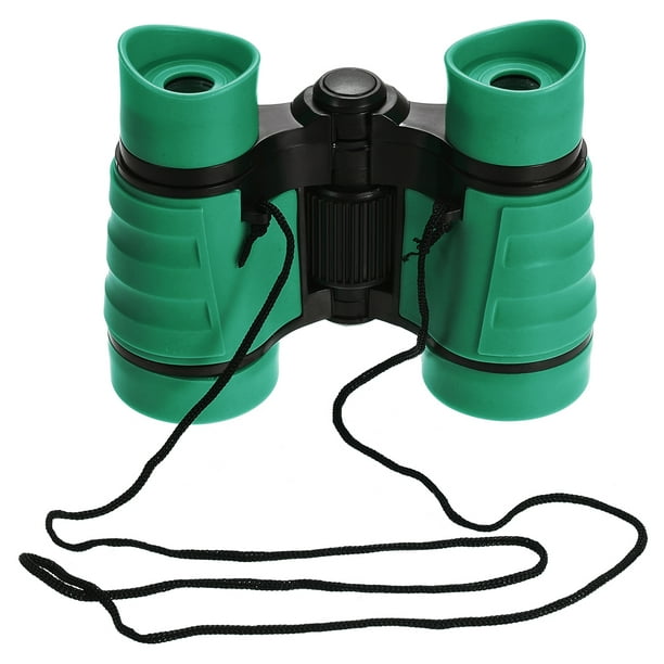 Binoculares compactos plegables Uxcell 4X30 a prueba de golpes en verde con correa para el cuello