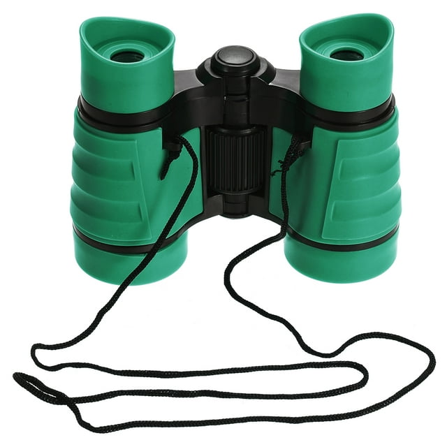 Binoculares compactos plegables Uxcell 4X30 a prueba de golpes en verde con correa para el cuello