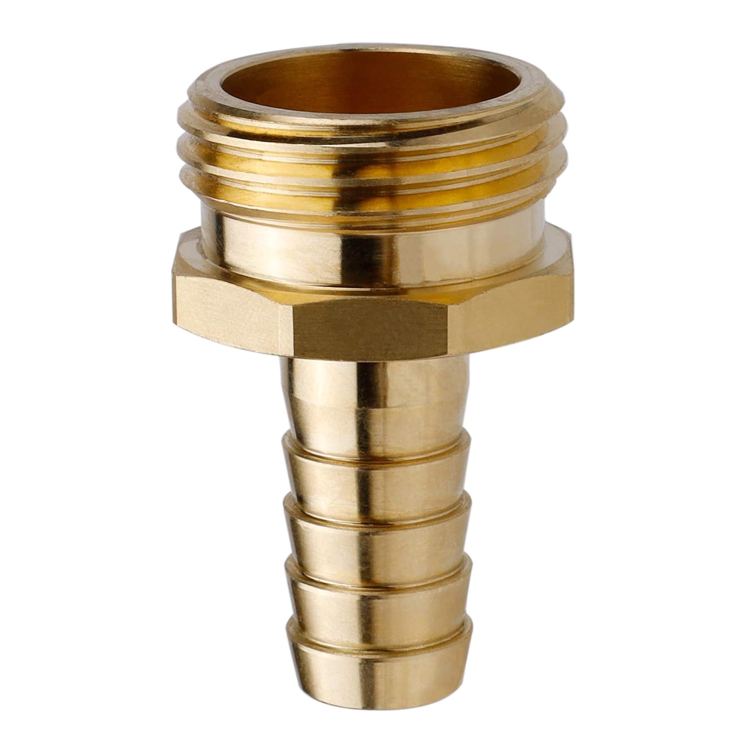 Heavy Duty Brass 1/2" Garden Hose Mender End Repair Connector with Stainless Clamps, Male and Female Garden Hose Fittings, 3 Sets