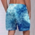 thumbnail image 4 of lcziwo Men's Summer Hawaiian Beach Shorts Fashion Tie Dye Print Swim Trunks Baggy Casual Elastic Waist Drawstring Board Shorts Quick Dry Swimwear 50 Percent off Sales Today Multicolor M, 4 of 5