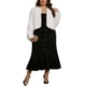 thumbnail image 2 of CURVY GLAM Abrigos de Piel Sintética para Mujeres Talla Grande Chaqueta Abierta de Manga Larga Invierno Cálido Abrigo Despeinado 3X Blanco, 2 of 6