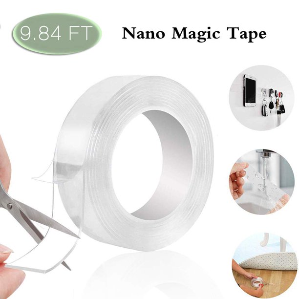 Nano Tape Roll Double Sided Adhesive Tape 9.8FT Traceless Washable Nano