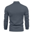 thumbnail image 4 of Iugvhana Men's Turtleneck Long Sleeve T Shirts Basic Casual Rib Knitted Sweaters Thermal Lightweight Pullover Sweater Dark Gray L, 4 of 4