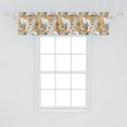 thumbnail image 2 of Ambesonne Floral Window Valance, Hibiscus Exotic Beach, 54" X 12", Charcoal Grey Marigold, 2 of 3
