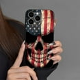 thumbnail image 1 of Flag Pattern Liquid Silicone Mobile Phone Case Full-Body Protection Shockproof Anti-fall TPU Soft Rubber Case Transparent White Black For Men Women For IPhone 15 14 13 12 1, 1 of 4