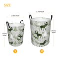thumbnail image 3 of Fotbe green plaid Moose tree Cesto de Ropa con Asas, Cesto Impermeable de Gran Capacidad, Bolsa de Lavado para Dormitorio, Cesto de Ropa con Ruedas y Asas-Medium, 3 of 6