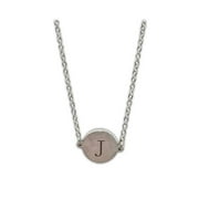 MONOGRAM INITIAL Pendant Necklace - LETTER J - 18" Chain - by Puka Creations