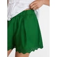 thumbnail image 5 of Time and Tru Women's Eyelet Trim Shorts, Sizes XS-XXXL, 5 of 6