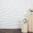 thumbnail image 2 of BalsaCircle 12 Matte White 20x20" Square 3D Diamond Textured PVC Stick On Wall Panels Party Events Home Decorations, 2 of 8