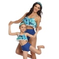 thumbnail image 2 of Jacenvly Matching Family Swimsuits Clearance Quick Drying Surfing Swimwear Family Swimsuits Matching Set Print Out Backless Swimwear 2-10 Years Blue, 2 of 5