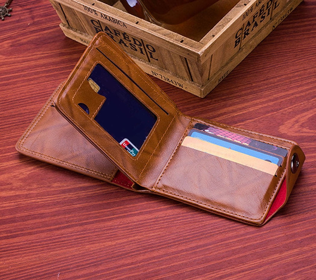 Men's Wallet US Dollar Bill Bifold Wallet with Magnetic Buckle for Men