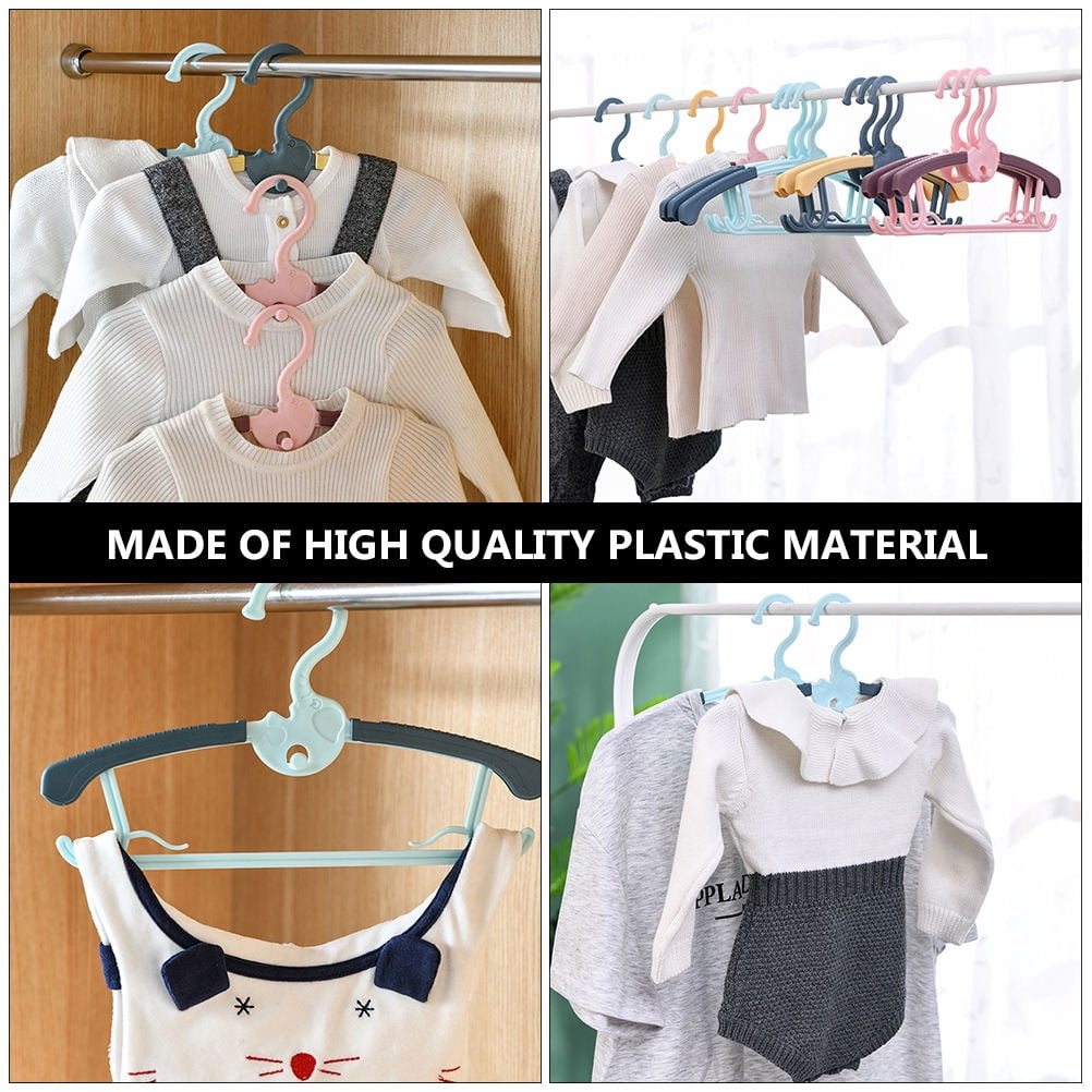 OUNONA  20 Pcs Newborn Infant Telescopic Hanger Firm Support Non-skid Material Child
