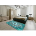 thumbnail image 4 of Ahgly Company Indoor Rectangle Patterned Greenish Blue Green Area Rugs, 7' x 9', 4 of 6
