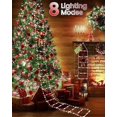 thumbnail image 2 of Christmas Ladder Lights, 9.9Ft Santa Claus Climbing Lights, 338 LED, 8 Modes, Timer Memory Function, Mains Powered for Indoor Outdoor Xmas Tree Balcon, 2 of 5