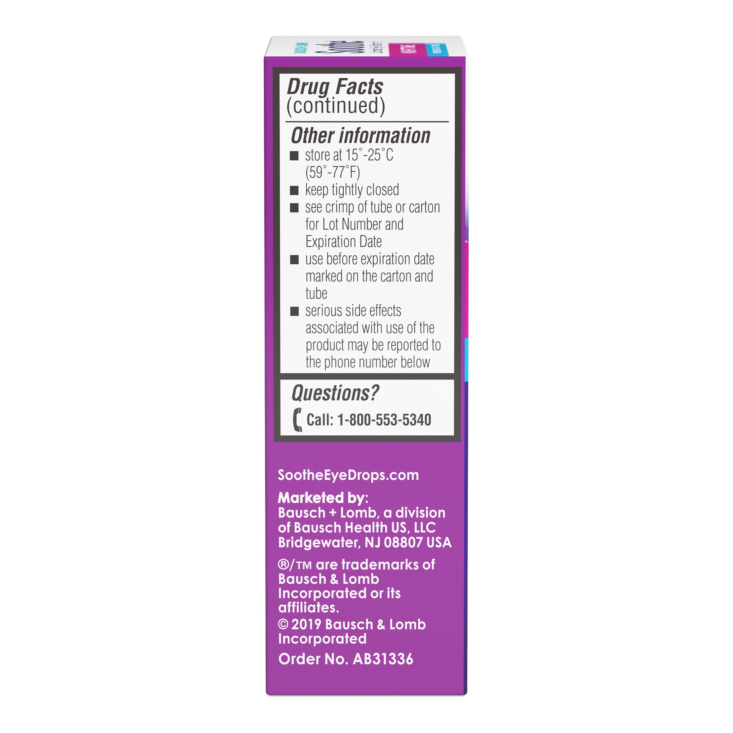 Bausch + Lomb Soothe Lubricant Eye Ointment Night Time, 0.13oz, 4-Pack