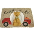 thumbnail image 4 of 4 pc Hello Fall Placemats - Vintage Truck Fall Kitchen Decor Set - Comes in an Organza Bag so It's Ready for Giving!, 4 of 7