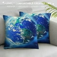 thumbnail image 3 of Nawypu  Earth Throw Pillow Covers,Blue Earth Abstract Pillow Covers, Decorative Retro Aesthetic Lumbar Cushion Case Pillowcase for Couch Sofa, 3 of 5