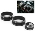 thumbnail image 5 of 3pcs Car Air Conditioning Interior Climate Controller Knob Cover Black for Honda Fit 2021, 5 of 5