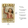thumbnail image 2 of Luau Tonight - Lahaina Wharf Hawaii - Hawaiian Hula Dancer - Vintage Travel Poster by Wade Koniakowsky - 8 x 12 inch Vintage Wood Art Sign, 2 of 4