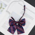 thumbnail image 4 of Corbata masculina con cuello de flores para estudiantes femeninas, a juego con uniforme universitario, estilo a rayas, a cuadros, con cremallera y lazo sin nudos, 4 of 5